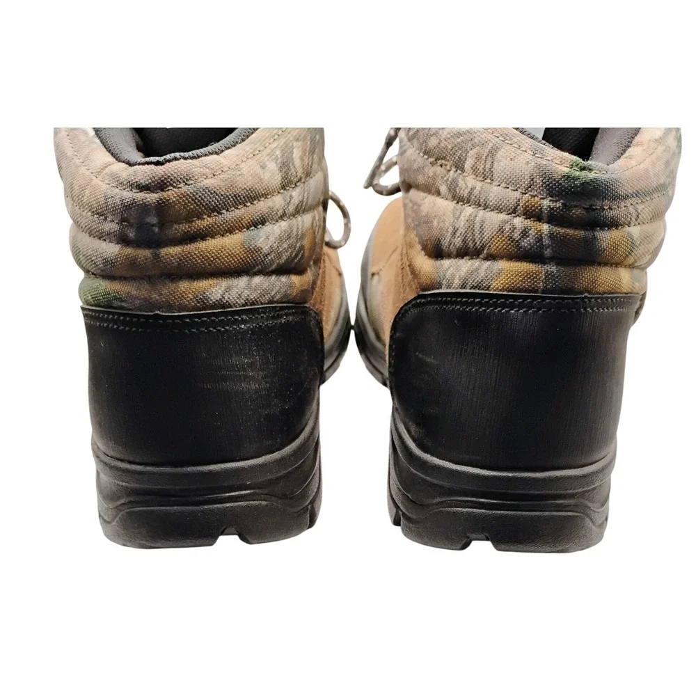 Survivors Mens Waterproof Hiking Boots Camo Brown‎ Leather Upper Size 9.5 W